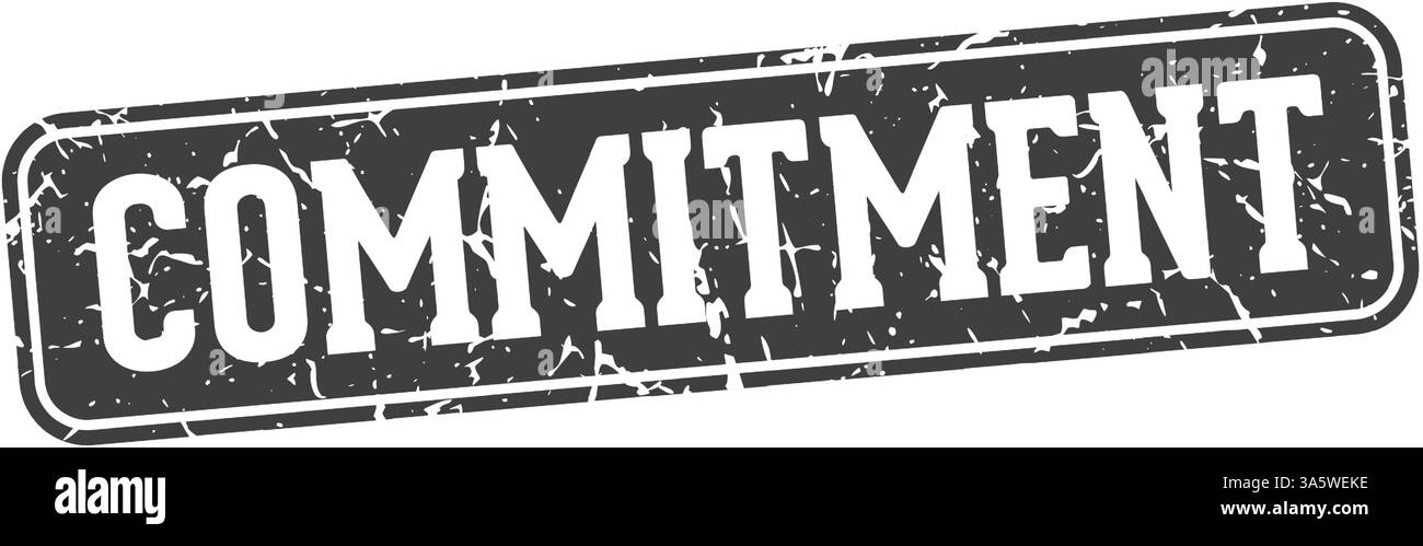 commitment stamp. commitment rectangular sign isolated on transparent background Stock Vector