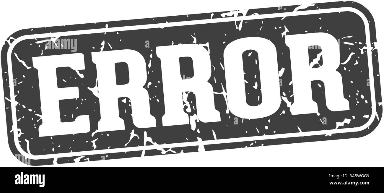error stamp. error rectangular sign isolated on transparent background Stock Vector