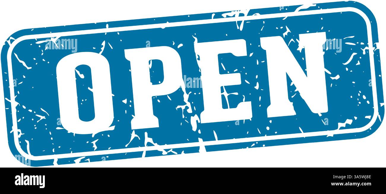 open stamp. open rectangular sign isolated on transparent background ...