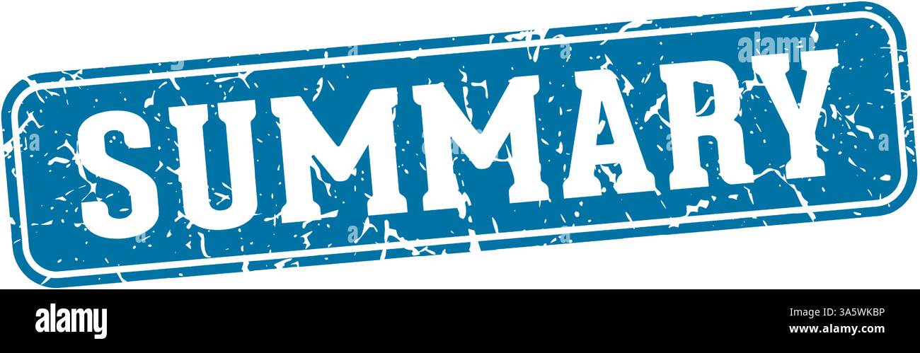 summary stamp. summary rectangular sign isolated on transparent ...