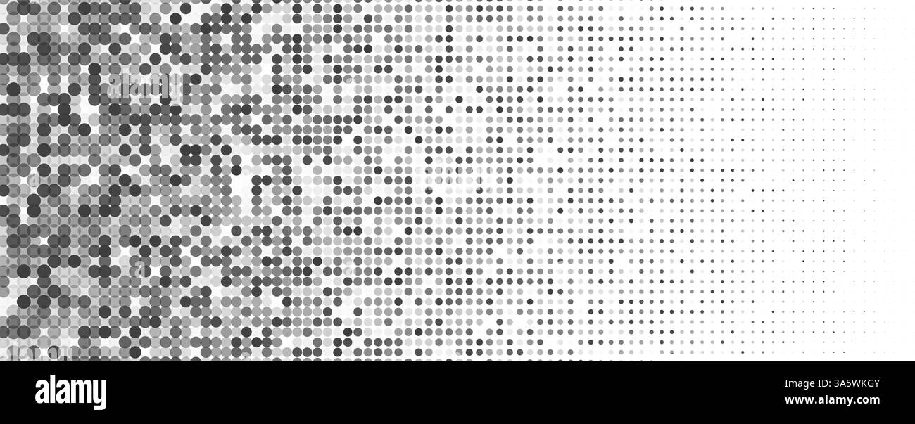 Halftone dot pattern gradient grayscale background circle comic fade ...