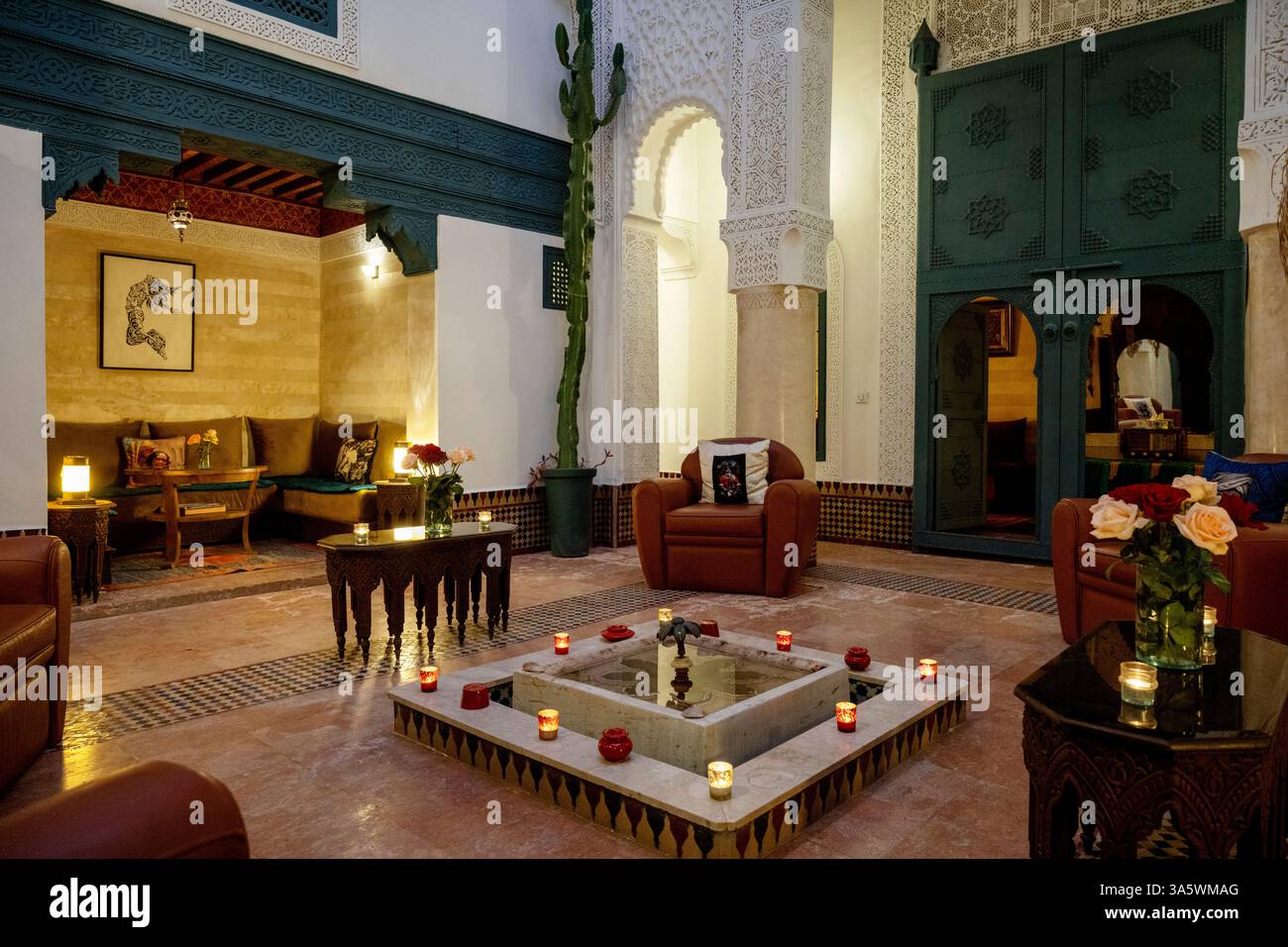 Afrika, Marokko, Marrakech, Riad Stock Photo