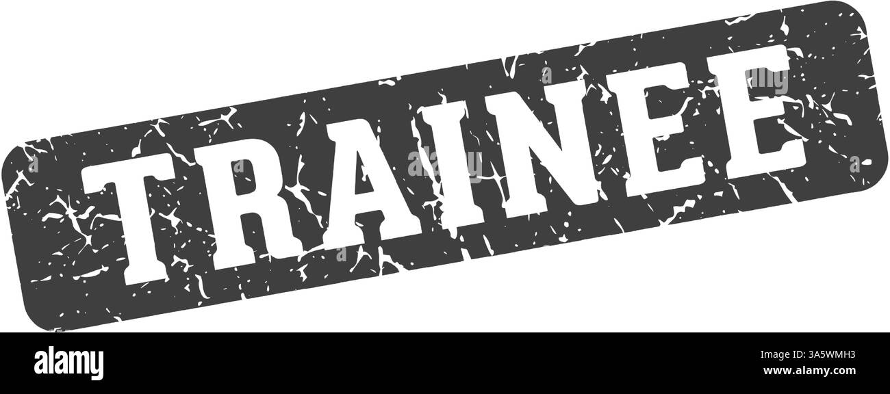 trainee stamp. trainee rectangular sign isolated on transparent background Stock Vector