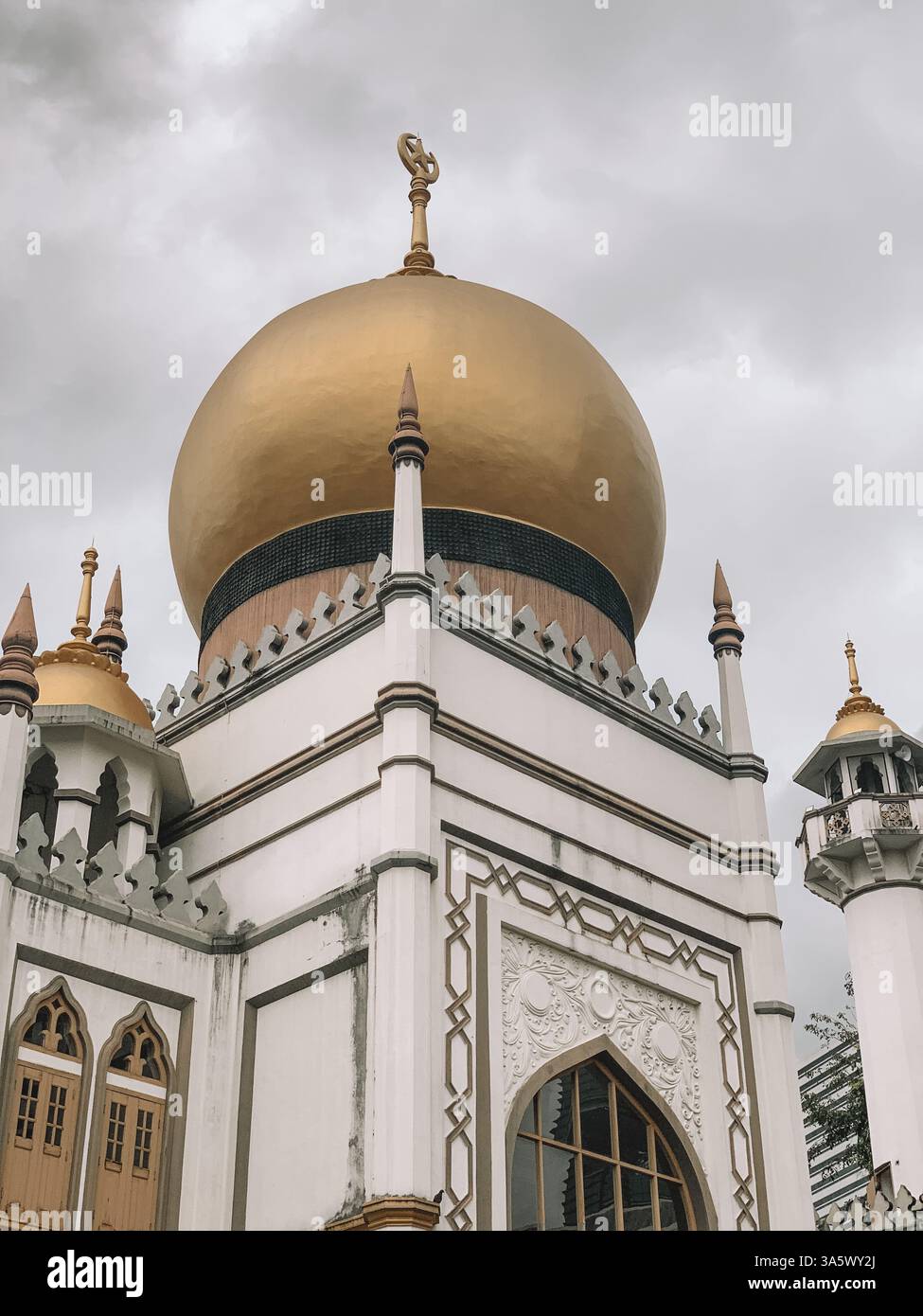Sultan Mosque in Singapore – A Majestic Architectural Icon - Smartphone Captured Stock Image