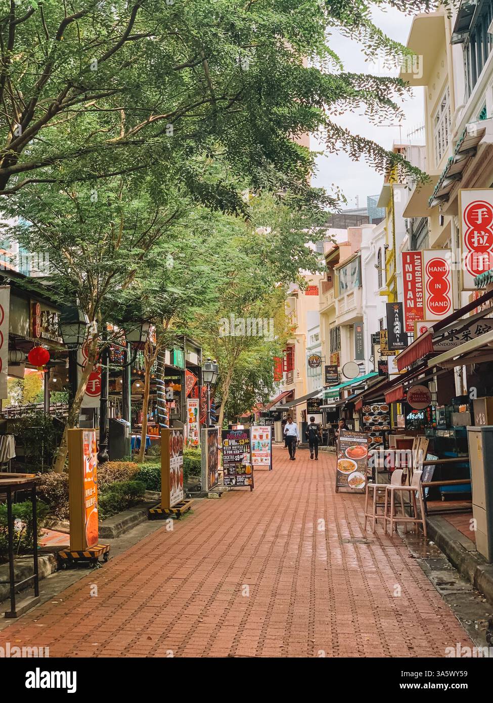 The Streets of Singapore – A Blend of Tradition and Modernity - Smartphone Captured Stock Image