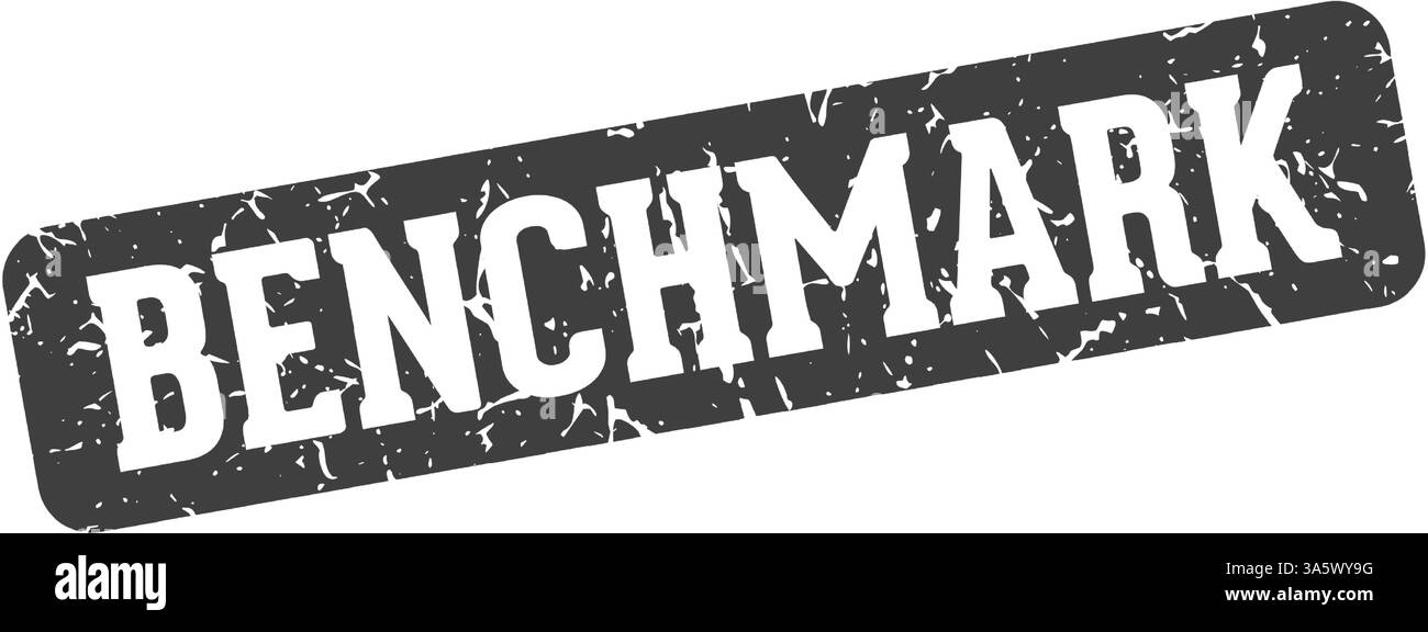 benchmark stamp. benchmark rectangular sign isolated on transparent background Stock Vector