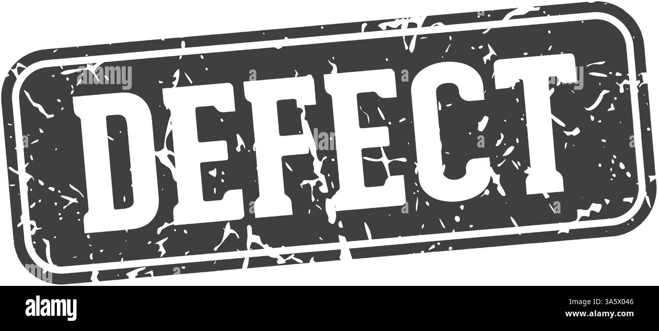 defect stamp. defect rectangular sign isolated on transparent ...