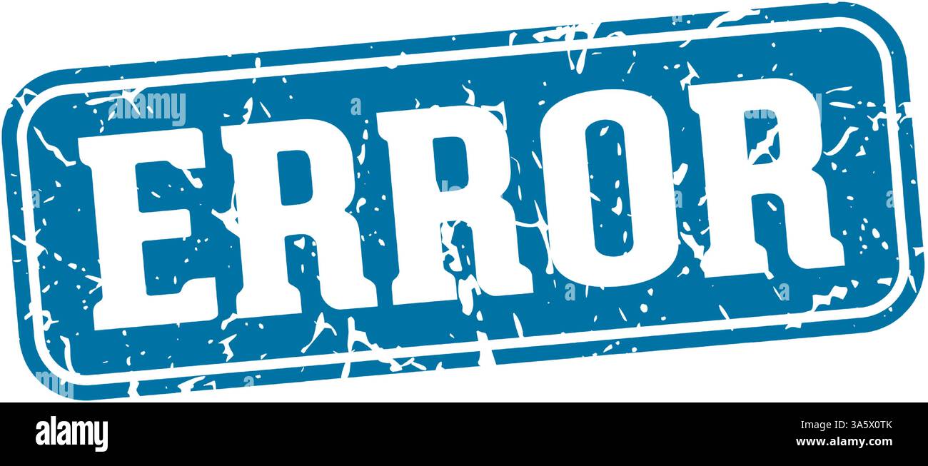 error stamp. error rectangular sign isolated on transparent background Stock Vector