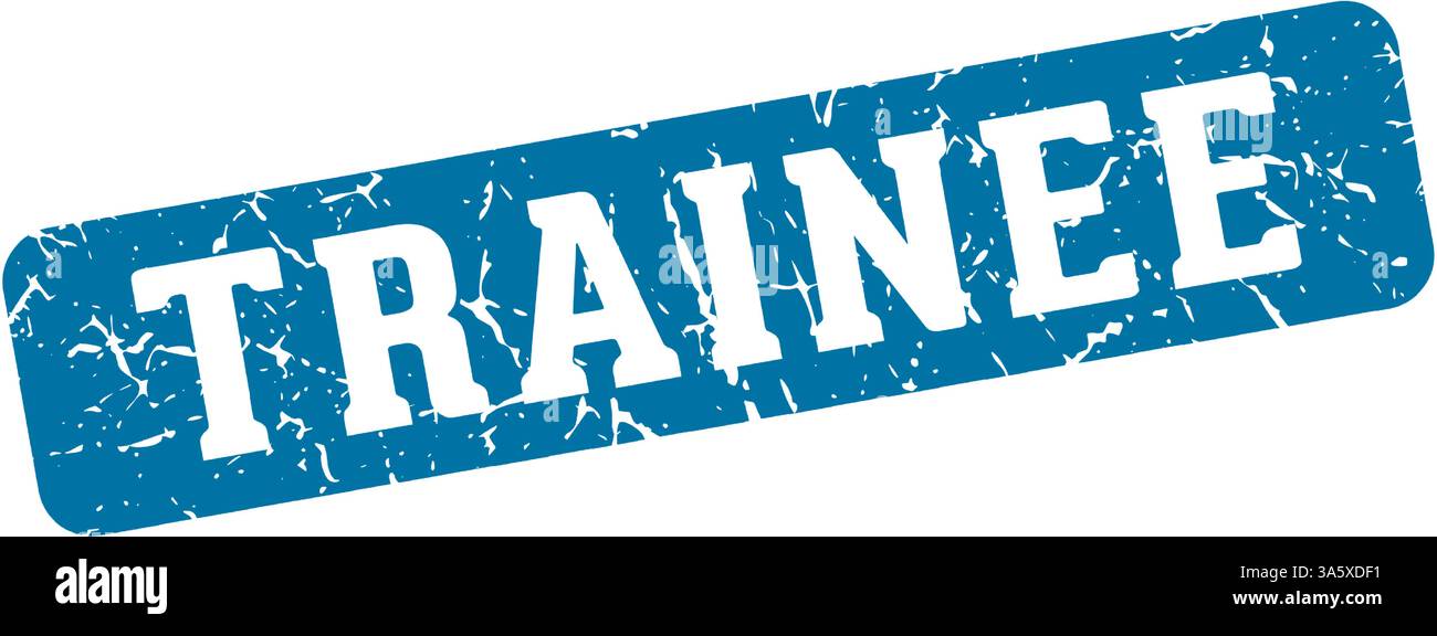 trainee stamp. trainee rectangular sign isolated on transparent background Stock Vector