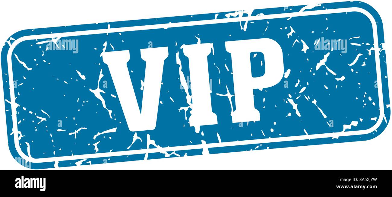 vip stamp. vip rectangular sign isolated on transparent background Stock Vector
