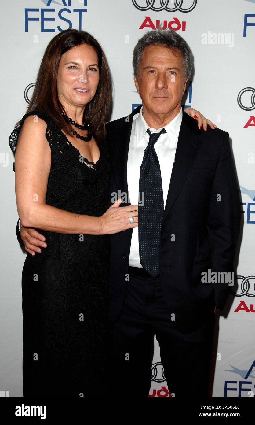 Nov. 9, 2008 - Hollywood, CA - 2008 AFI Fest Centerpiece Gala Screening of ''Last Chance Harvey'' at Club Sushi in Hollywood, CA 11-08-2008....Image:  Dustin Hoffman and wife Lisa.... Kelly Dawes /    K60360KD(Credit Image: © Globe Photos/ZUMAPRESS.com) Stock Photo