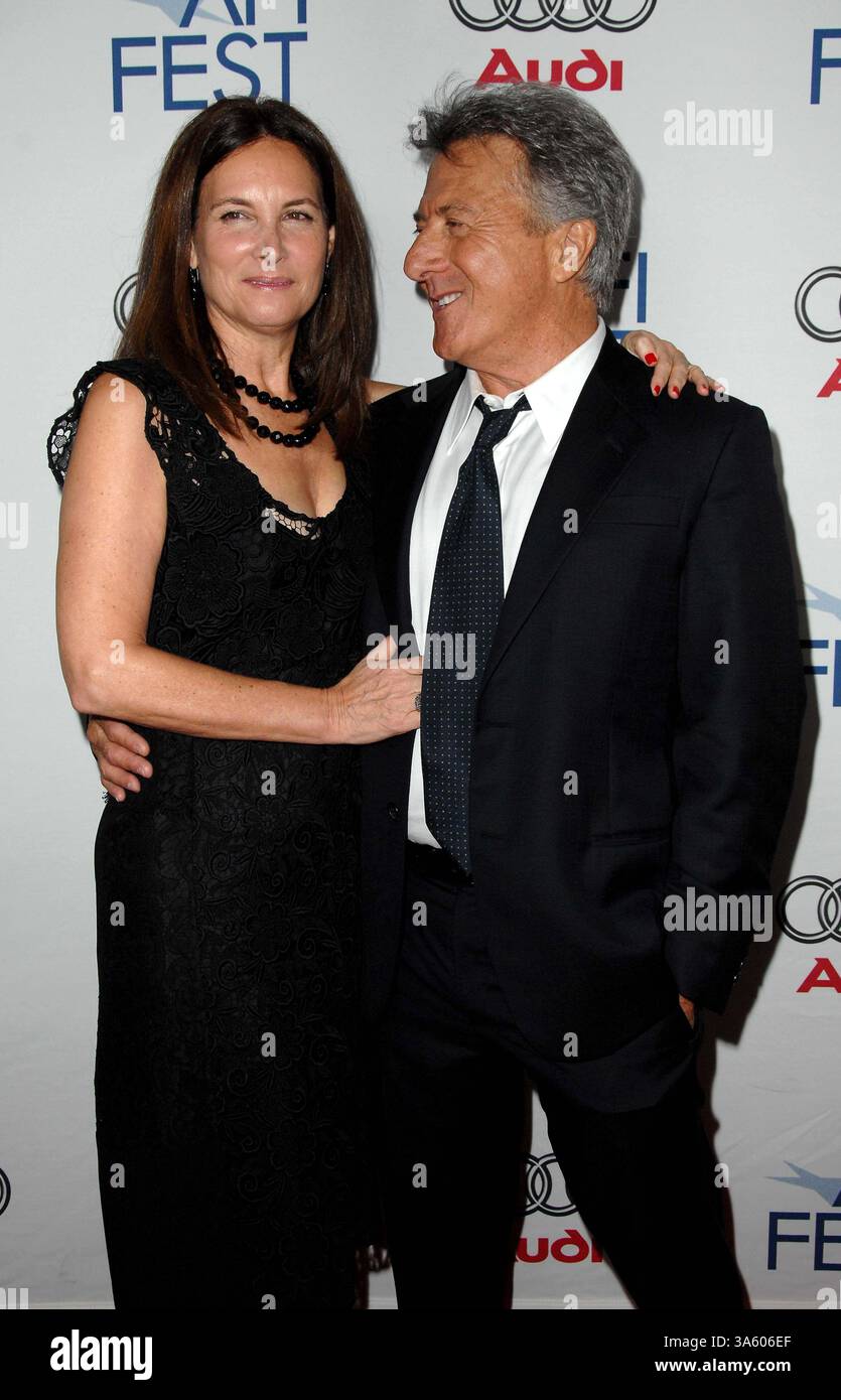 Nov. 9, 2008 - Hollywood, CA - 2008 AFI Fest Centerpiece Gala Screening of ''Last Chance Harvey'' at Club Sushi in Hollywood, CA 11-08-2008....Image:  Dustin Hoffman and wife Lisa.... Kelly Dawes /    K60360KD(Credit Image: © Globe Photos/ZUMAPRESS.com) Stock Photo