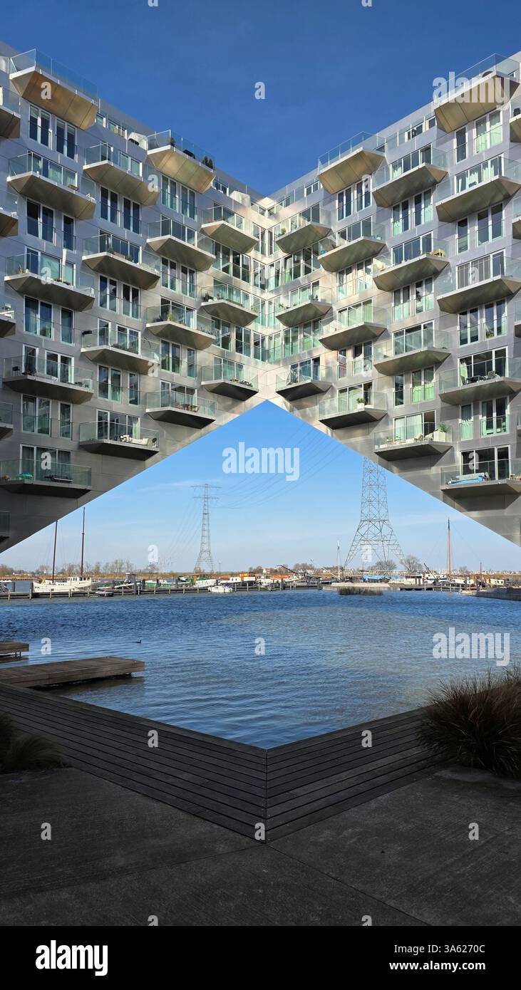 Modern architecture in Amsterdam, Netherlands - Smartphone Captured Stock Image