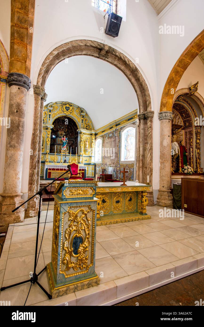 Church of the Divine Savior of Alvor, Alvor, Algarve, Portugal. Stock Photo