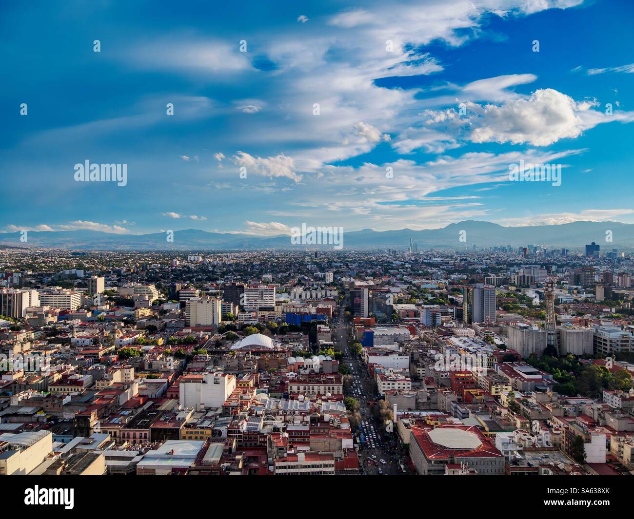 City Centre Skyline, elevated view, Mexico City, Mexico Stock Photo