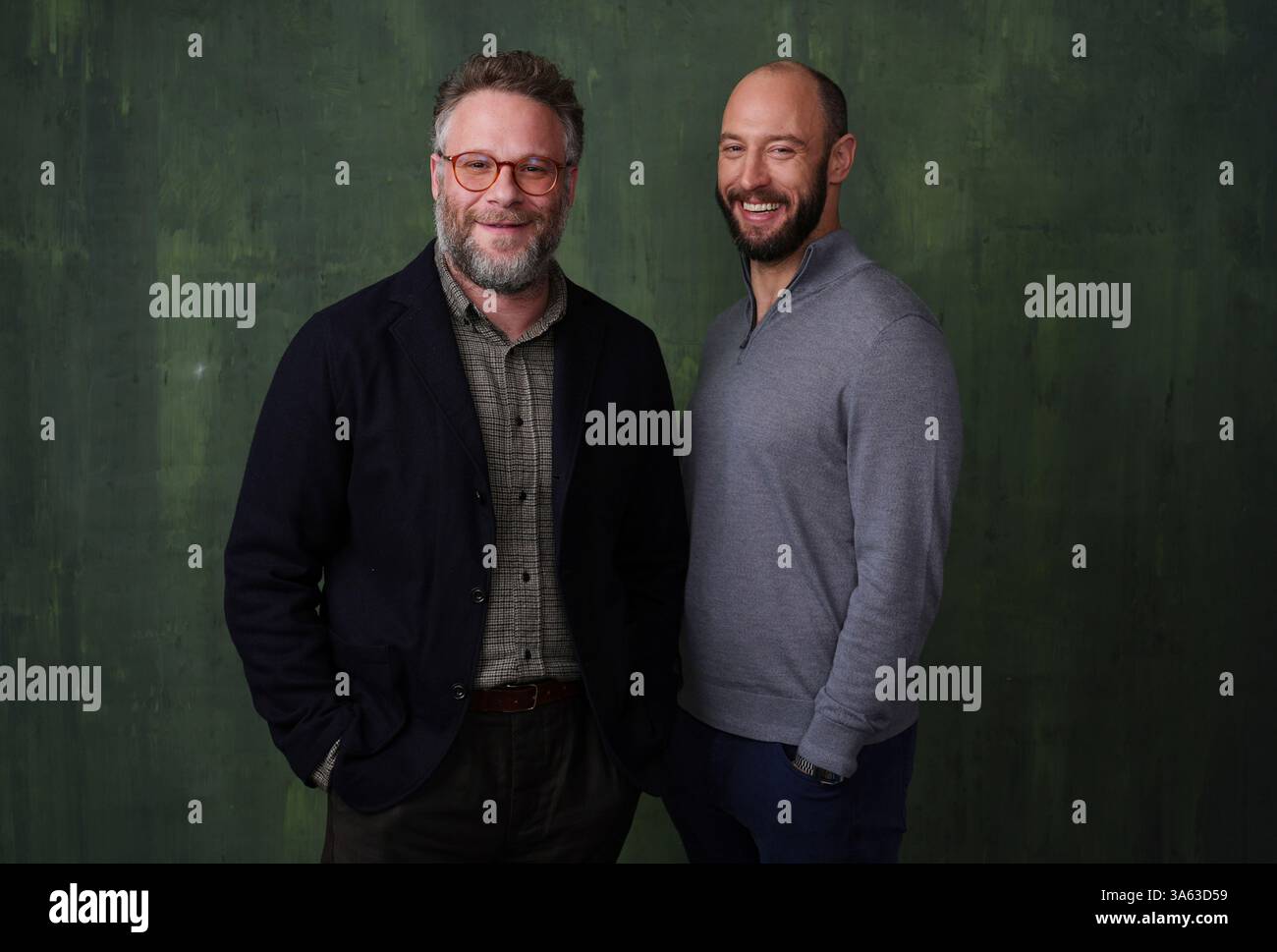 Seth Rogen Left And Evan Goldberg Co Creators Of The Apple TV Seth Rogen Left And Evan Goldberg Co Creators Of The Apple Tv Series The Studio Pose On Thursday March 20 2025 In Los Angeles Ap Photochris Pizzello 3A63D59