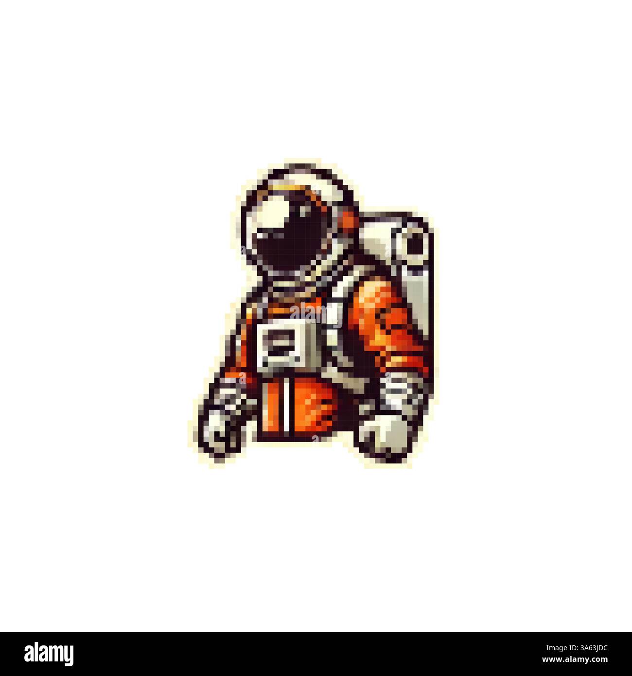 Man in spacesuit icon vector. Space suit icon vector. Pixel space retro suit logo. Astronaut logo vector. Space logo. Space flight. Stock Vector