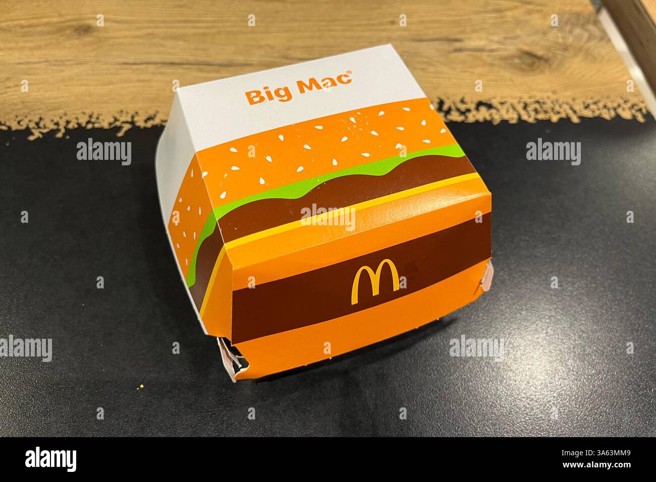 McDonald's Big Mac Box. 17th March 2025. - Smartphone Captured Stock Image