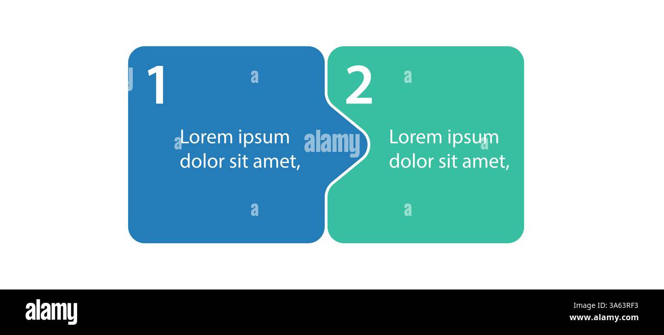 Process Blocks Infographics Infographics step blocks as puzzle jigsaw pieces. Infographics ...
