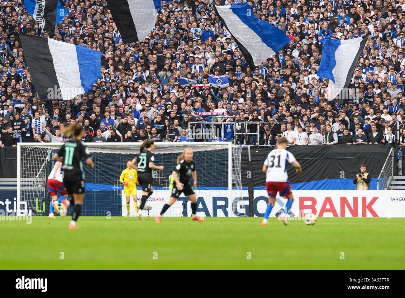 Munich, Germany, March 23rd 2025: General scene with the Hamburger SV ...
