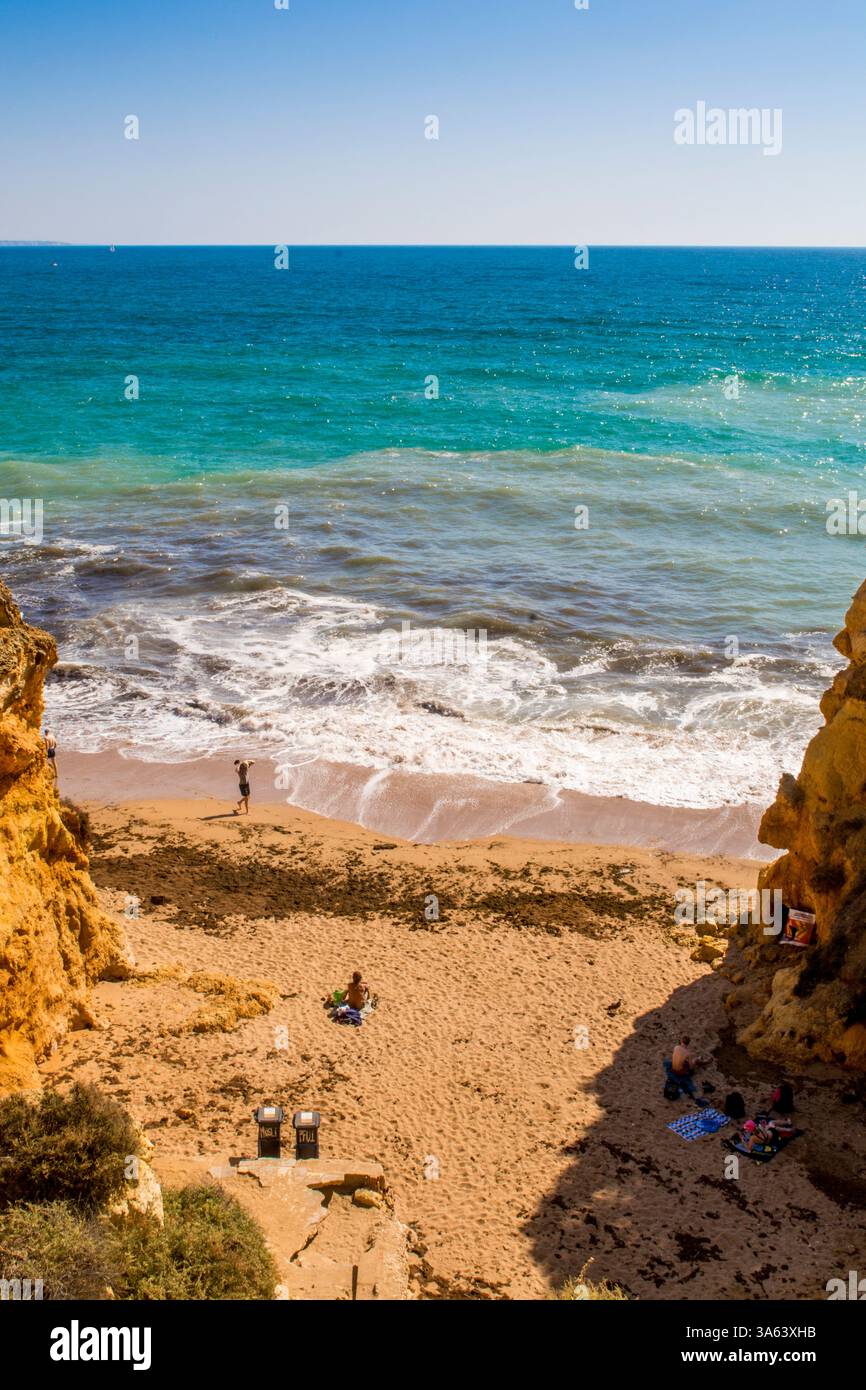 Praia Dona Ana coastline, Ponta da Piedade, Lagos, Algarve, Portugal. Stock Photo