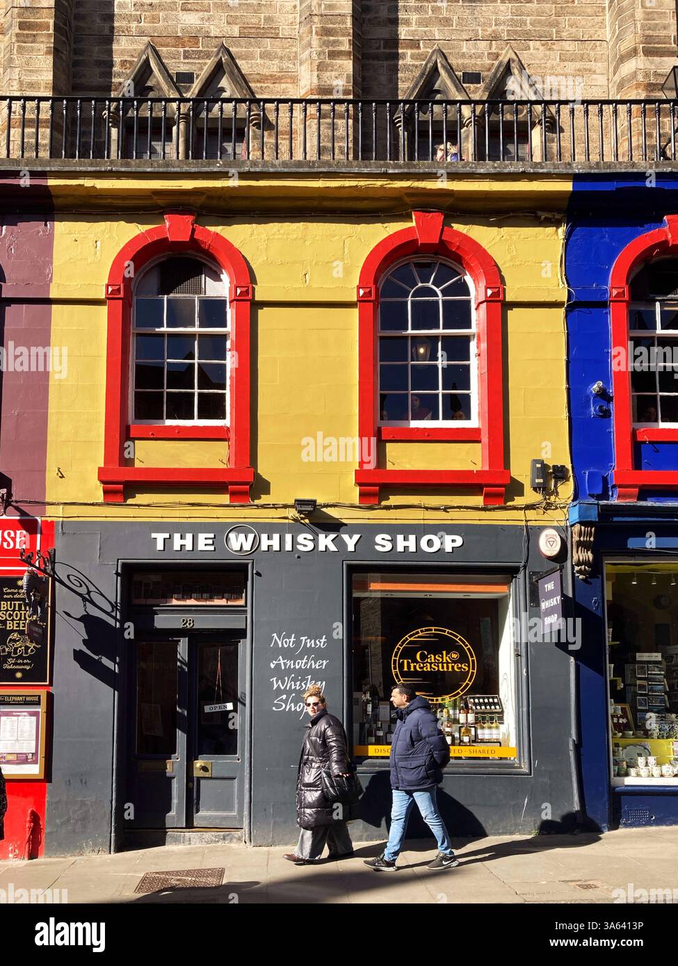 The Whisky Shop, Victoria Street Edinburgh, Scotland - Smartphone Captured Stock Image