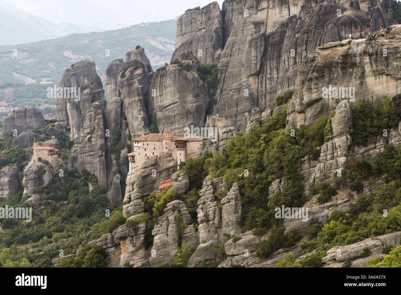 Meteora in Greece. Meteora is the monasteries on the top of the rock ...
