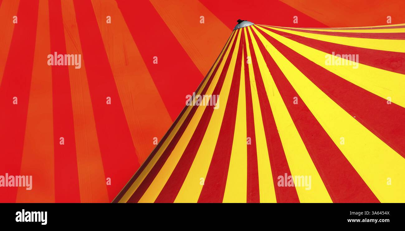 Red and yellow circus dome Stock Photo - Alamy