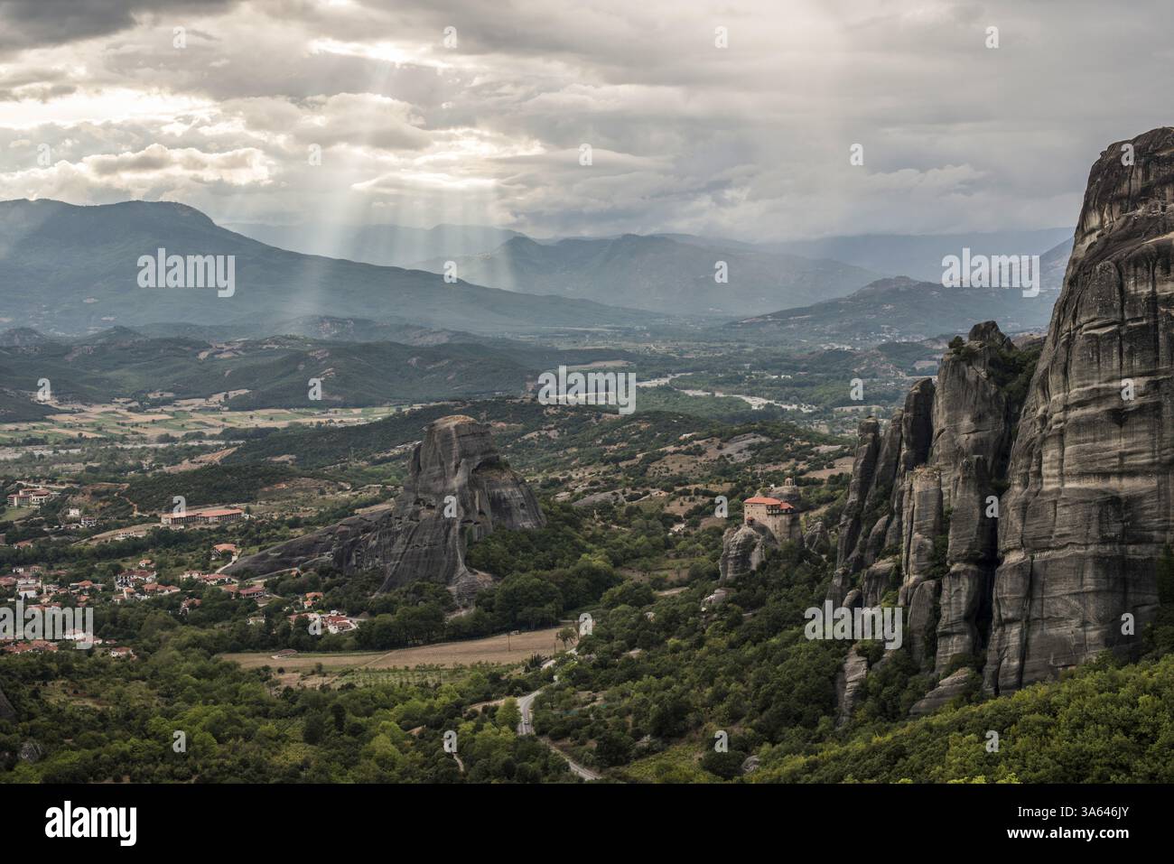 Meteora in Greece. Meteora is the monasteries on the top of the rock ...