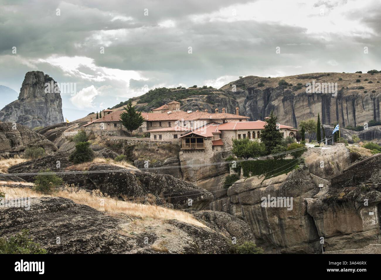 Meteora in Greece. Meteora is the monasteries on the top of the rock ...