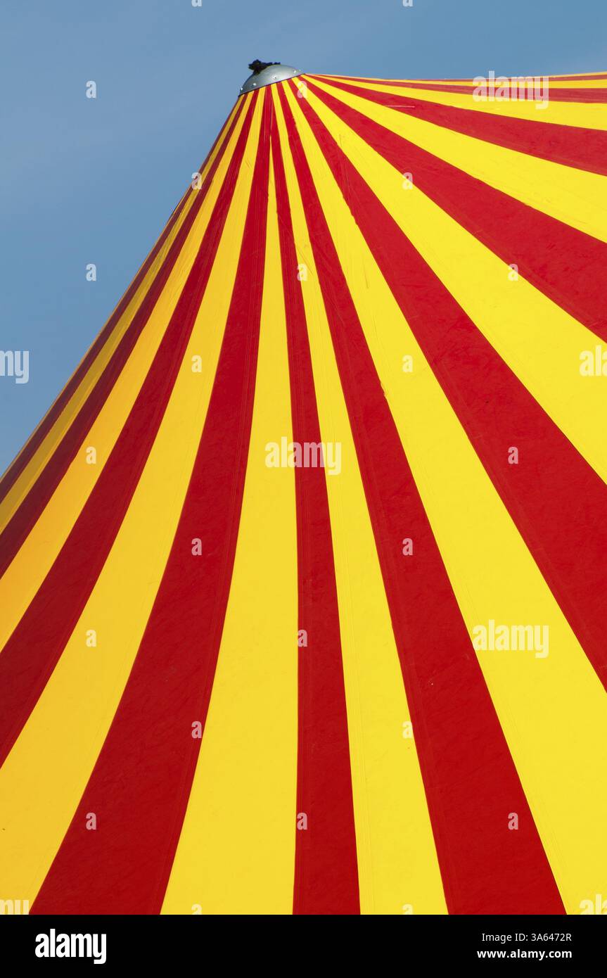 Red and yellow circus dome Stock Photo - Alamy