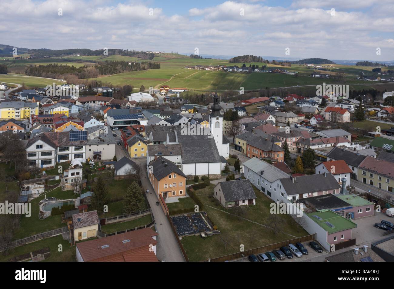 Lembach Drone shot over france village hi-res stock photography and images - Alamy