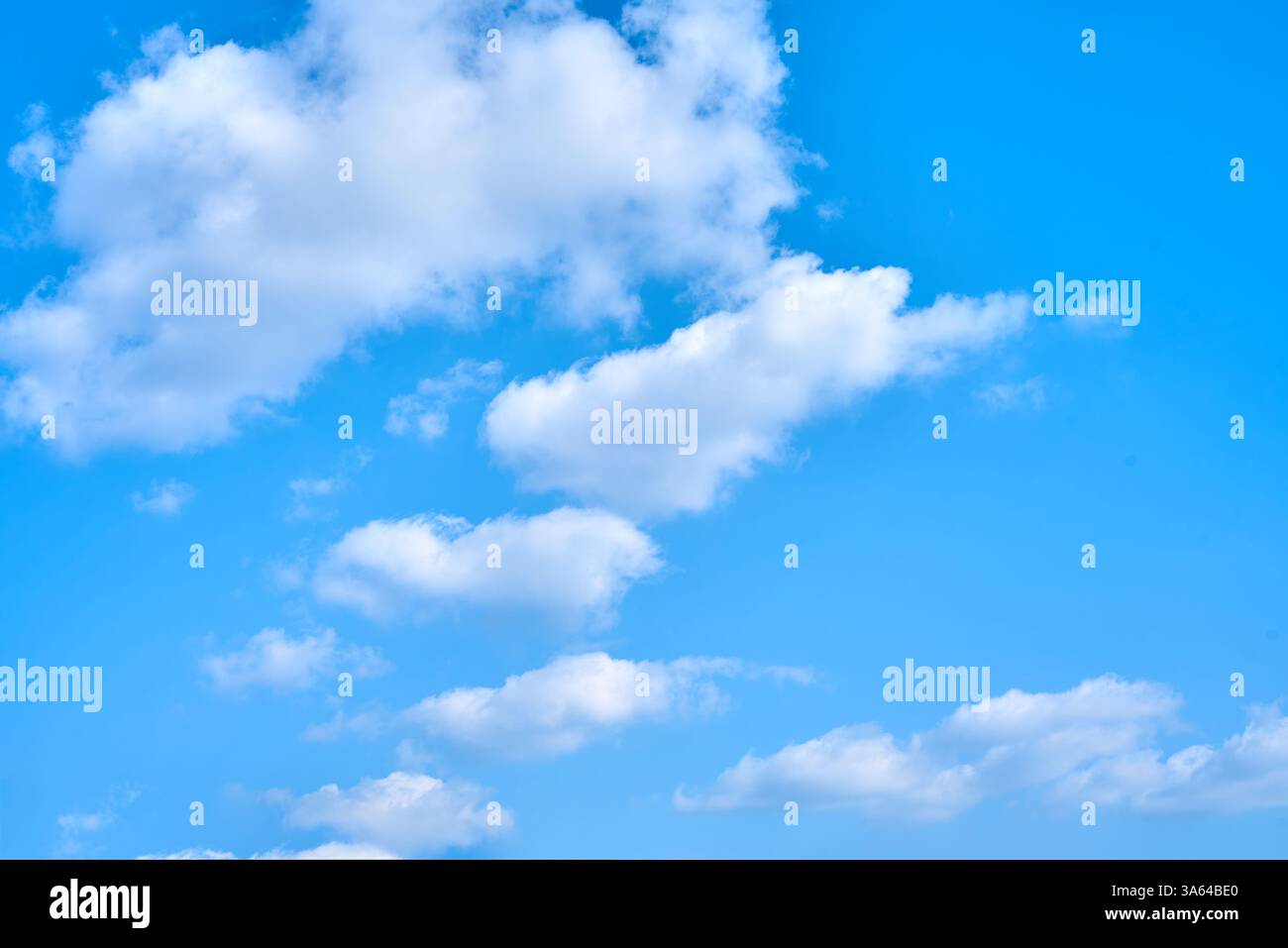 White clouds in the blue sky Stock Photo