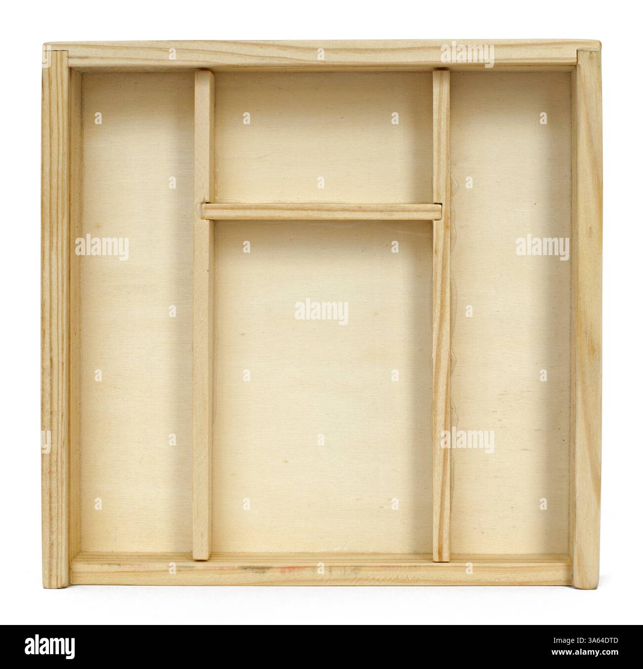 Empty wooden box background Stock Photo