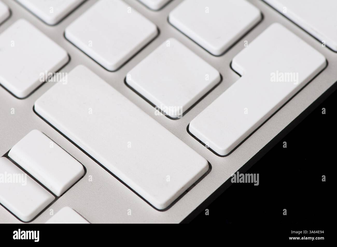 Part of white keyboard.Buttons without text Stock Photo