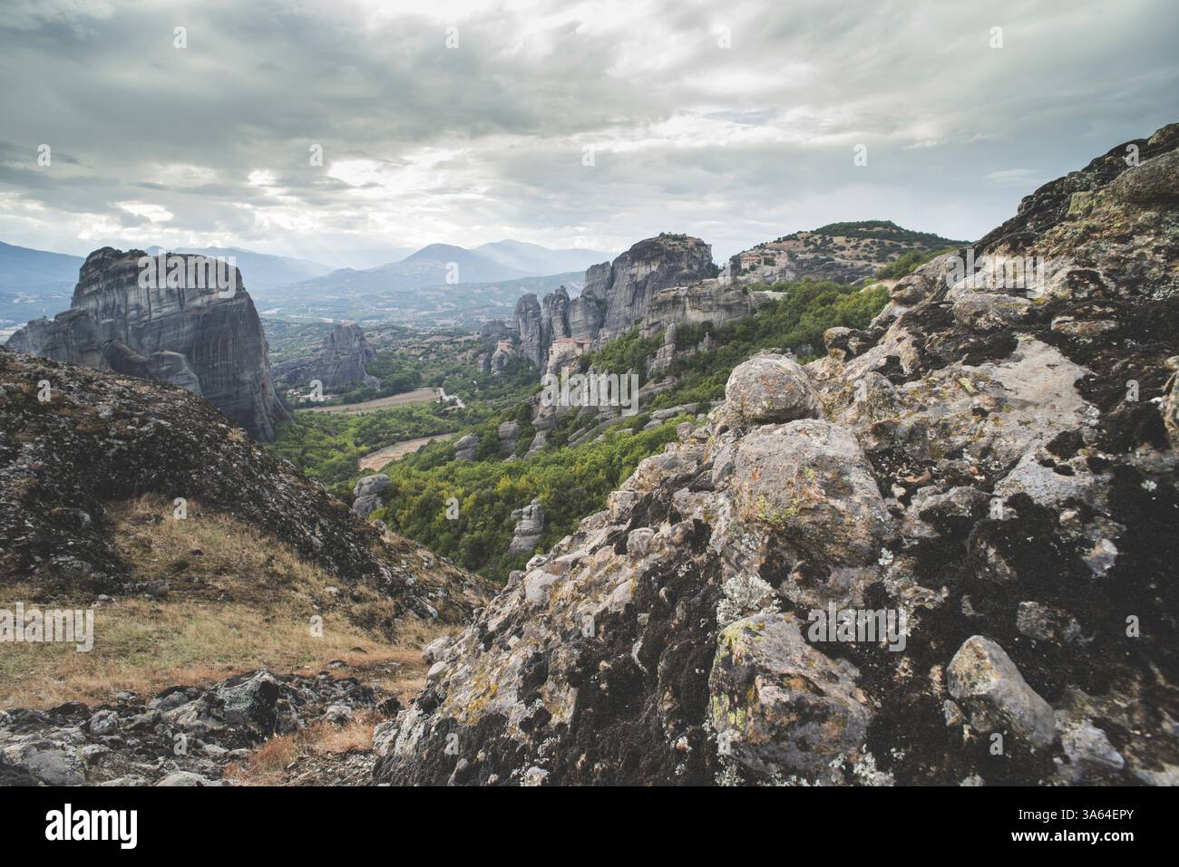 Meteora in Greece. Meteora is the monasteries on the top of the rock ...