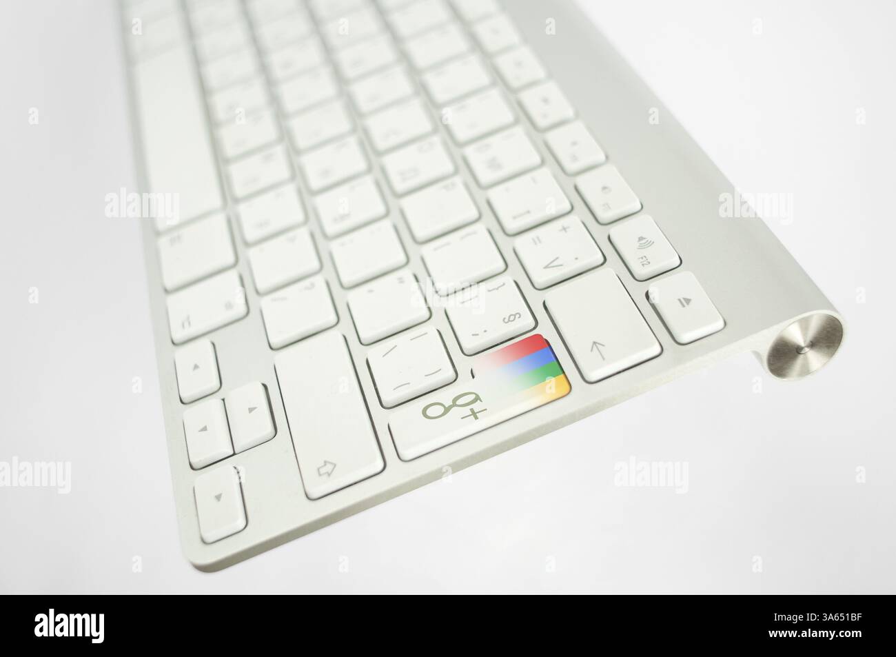 Google plus sicial network.Keyborad button metaphors Stock Photo