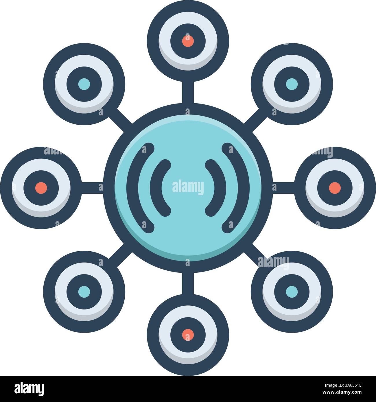Icon for network, connection Stock Vector
