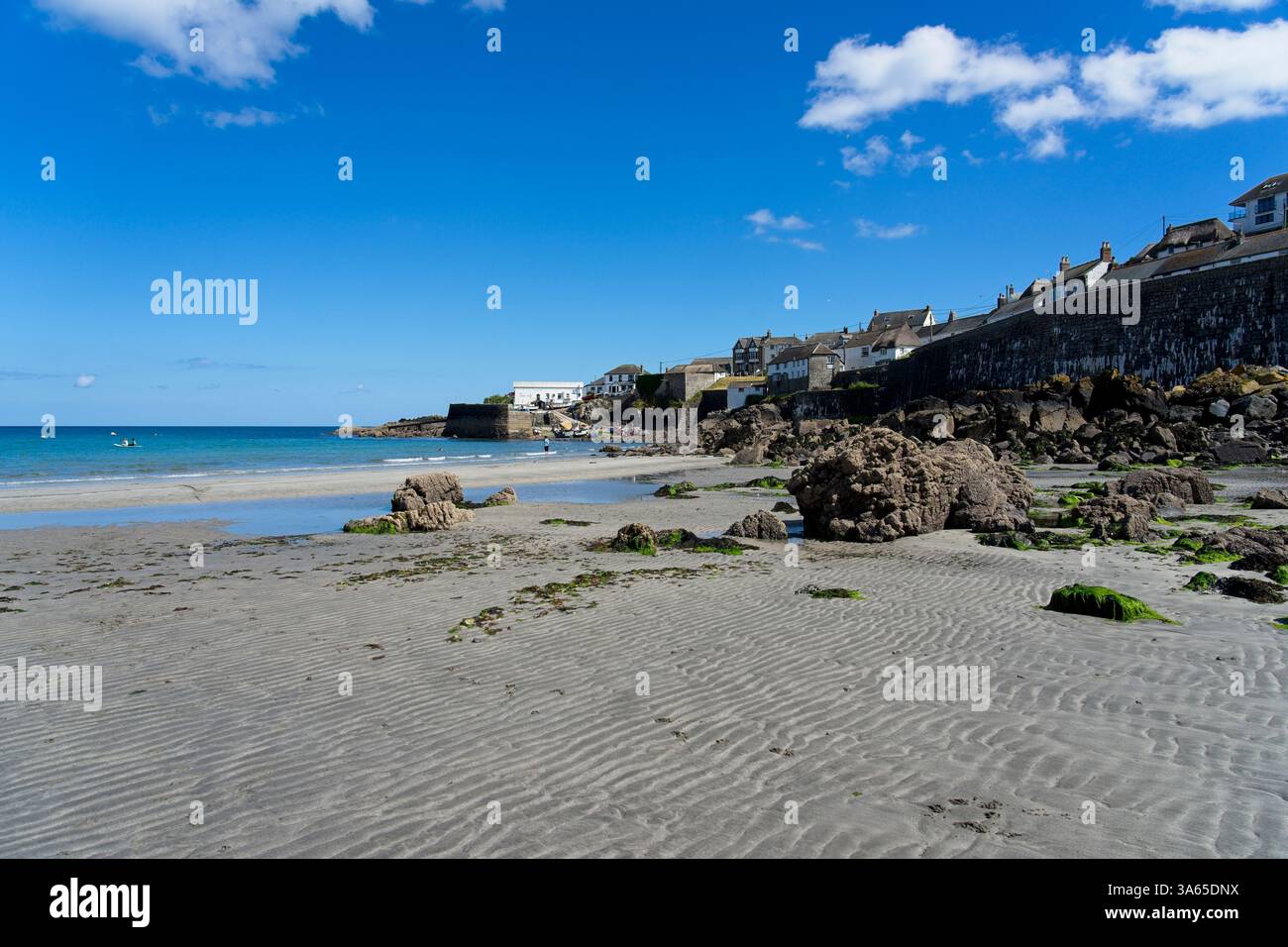 Coverack Beach Rocks Coverack England - 11 June 2024 - The beach of the picturesque coastal ...