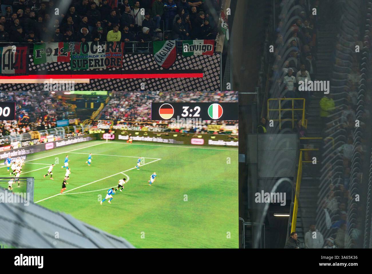 screenboard in the UEFA Nations League 2025 match GERMANY, Italy ...