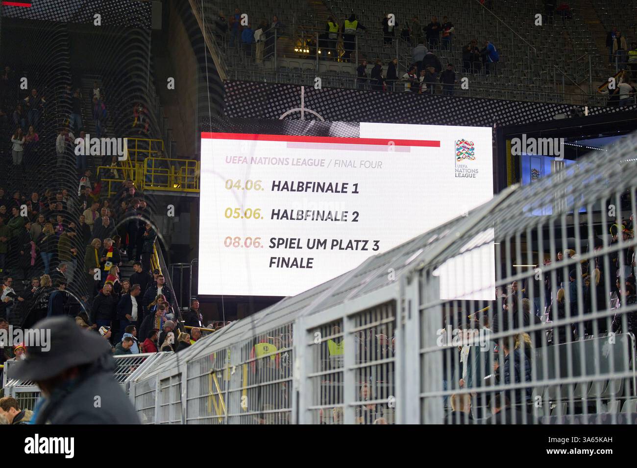 screenboard in the UEFA Nations League 2025 match GERMANY, Italy ...