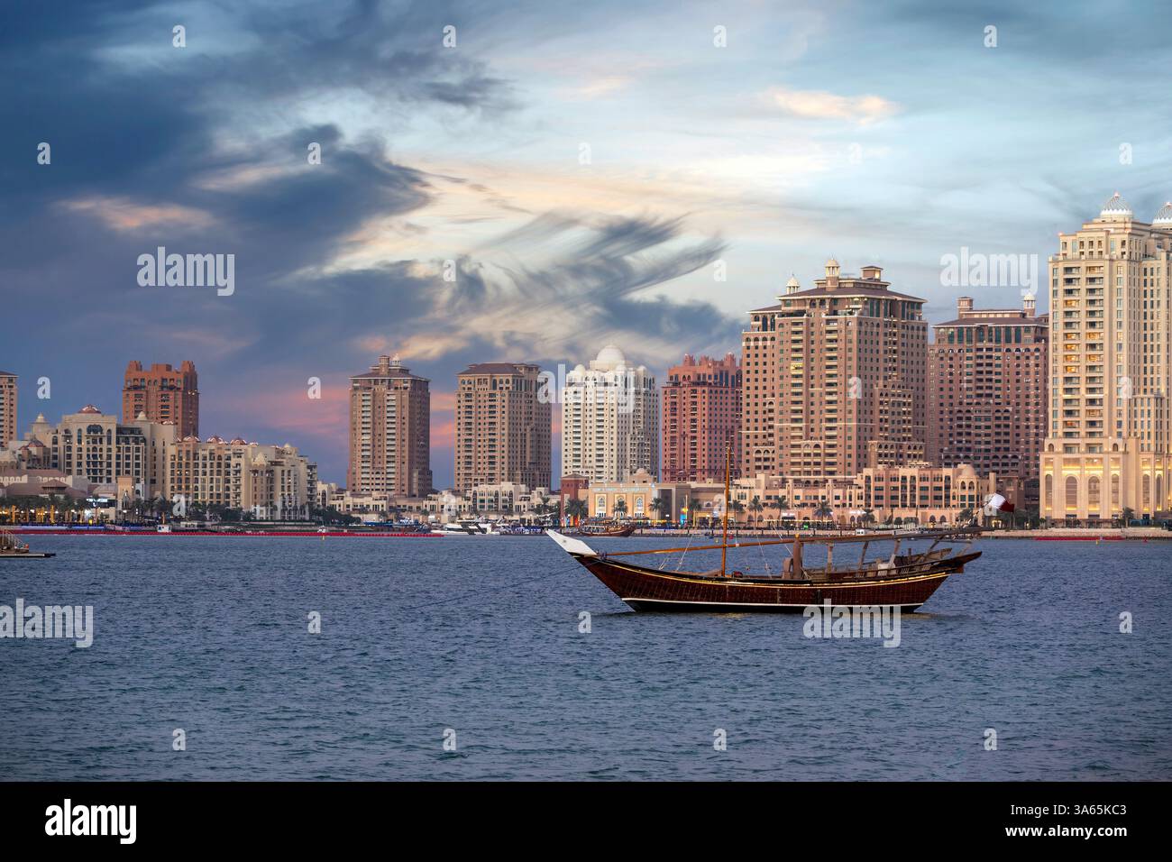 Porto Arabia Peral Qatar view from Katara Doha Qatar Stock Photo - Alamy