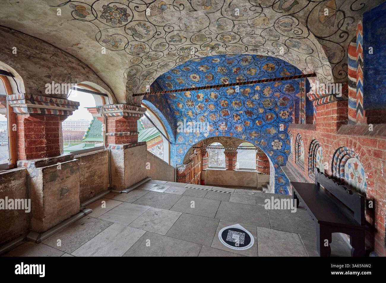 Interior view of the Northwest covered entry gallery to the Saint Basil ...