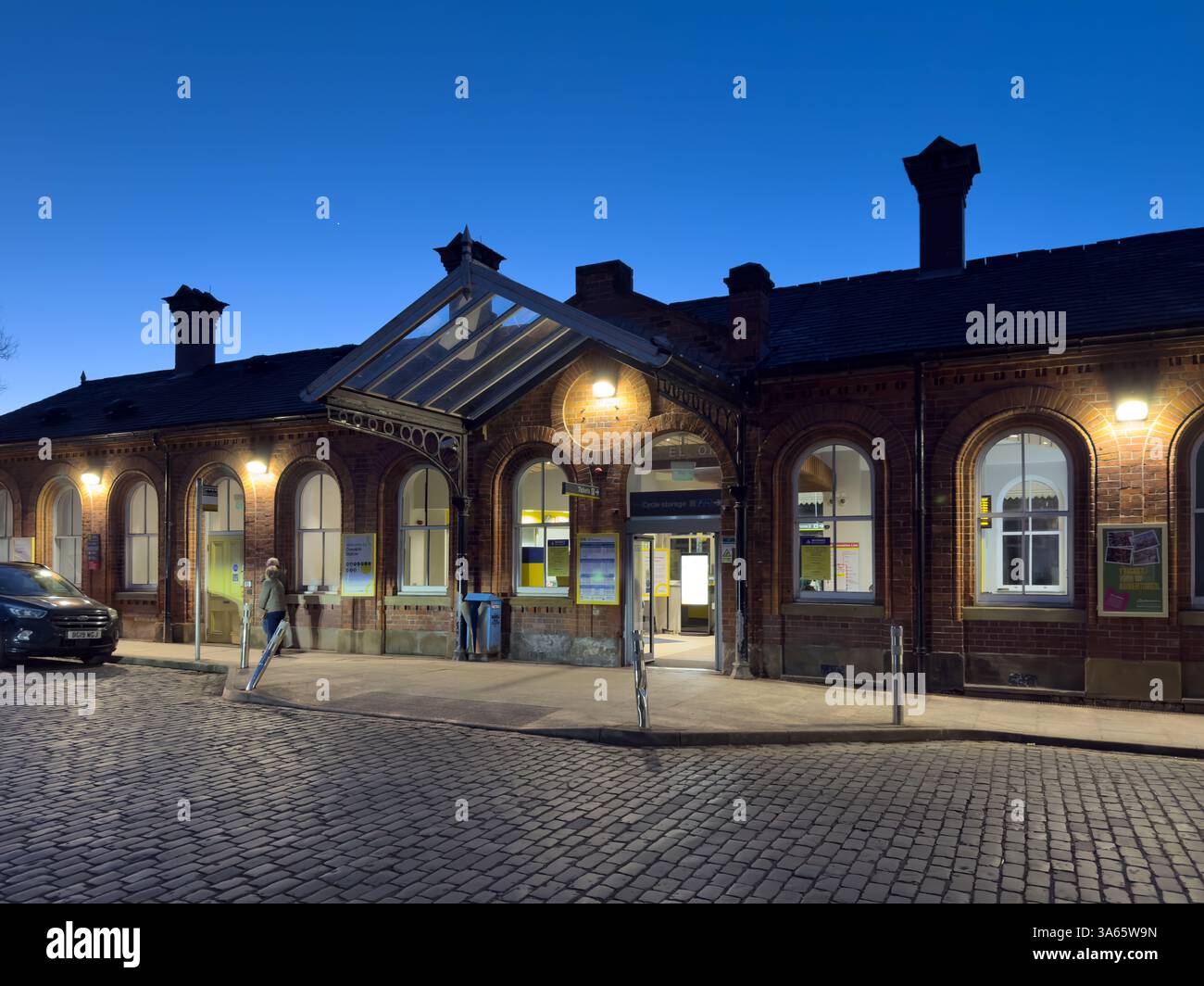 Ormskirk Railway Station at night - Smartphone Captured Stock Image