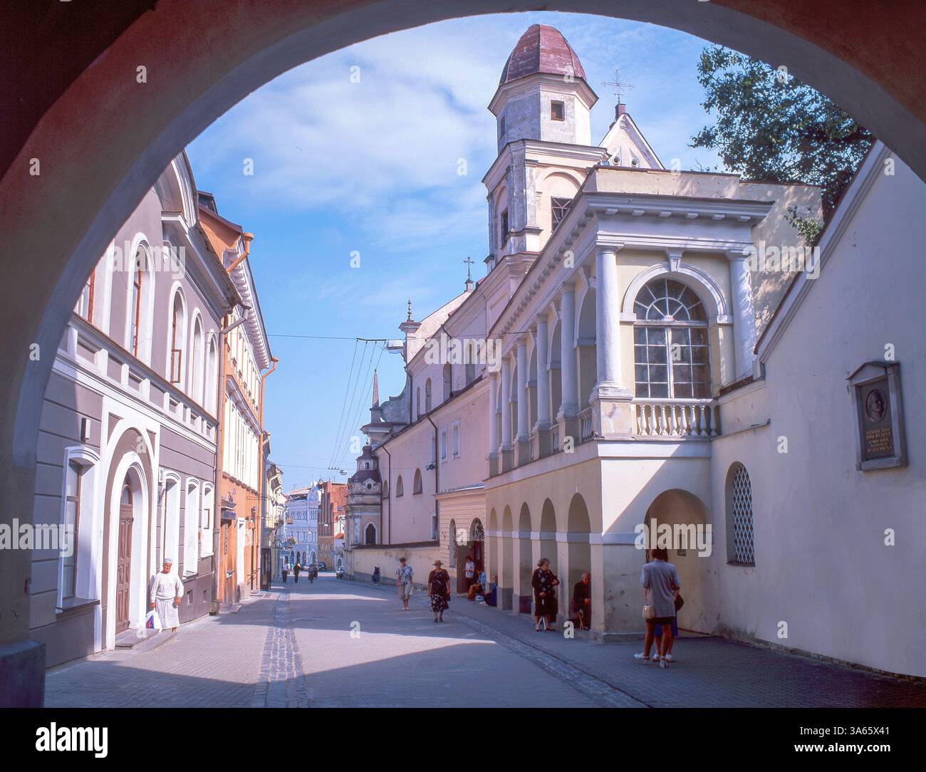 Ausros Vartu Gatve, Old Town, Vilnius, Vilnius County, Republic of Lithuania Stock Photo