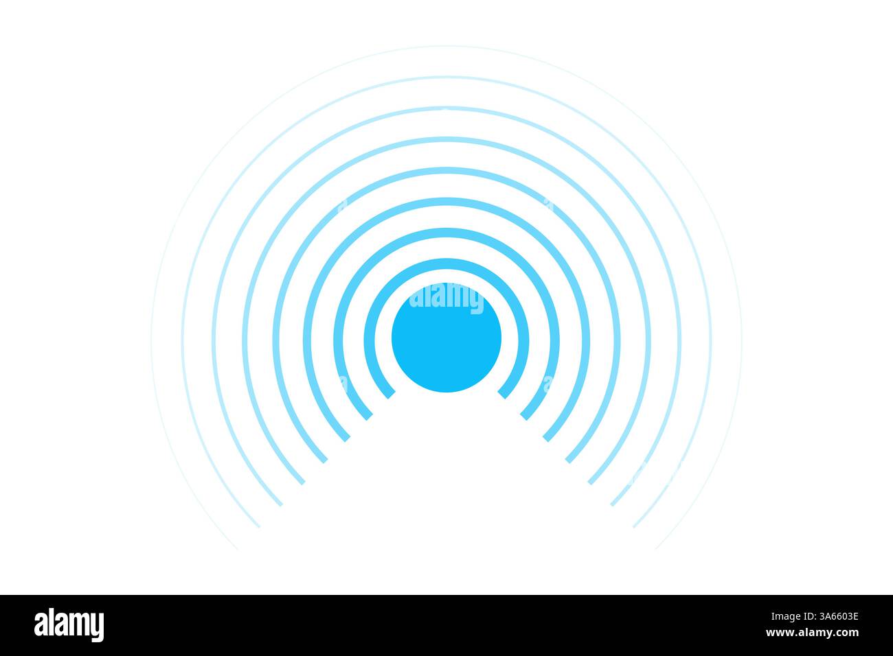 Sonar sound waves icons wireless wifi, radial line media, Radio, radar station signal. Scan, rings circle ripples. Vector illustration Stock Vector