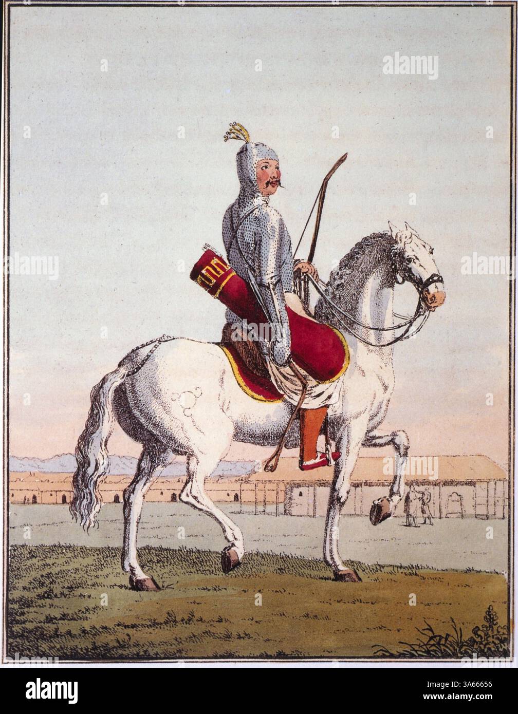 March 19, 2014 - Circassian Nobleman on Horseback, from Travels Through the Southern Provinces of the Russian Empire in the Years 1793 & 1794 (Credit Image: © Glasshouse/ZUMA Wire) Stock Photo