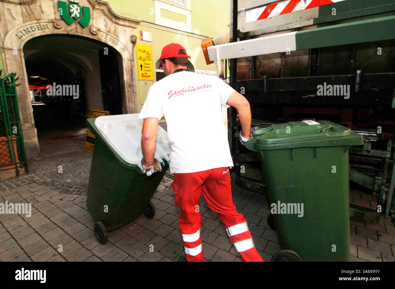 waste glass collection in garbage can and recycling for reusing ...