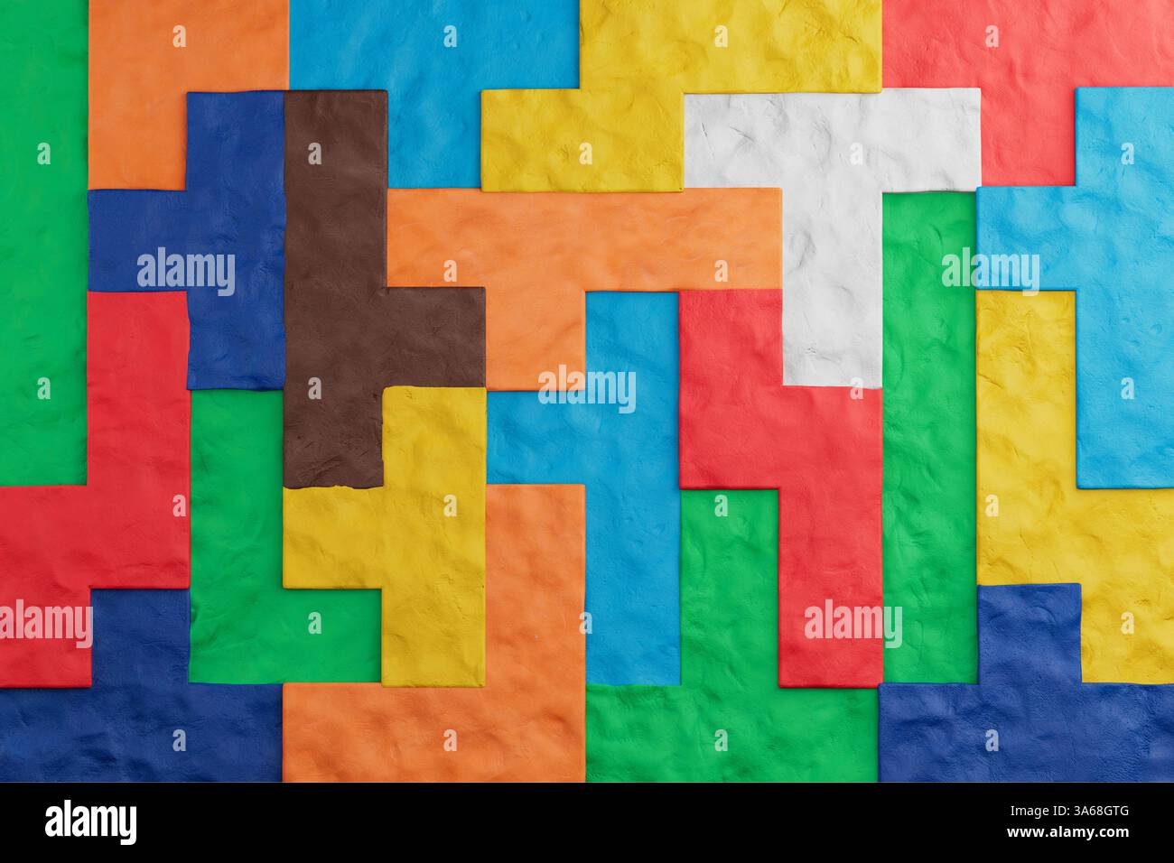 Logical Thinking Concept. Different Colorful Shapes Plasticine Blocks ...