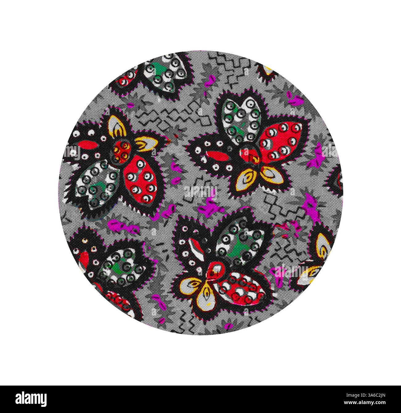 Whimsical butterfly patterns in red hi-res stock photography and images ...